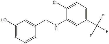 3-({[2-chloro-5-(trifluoromethyl)phenyl]amino}methyl)phenol,,结构式