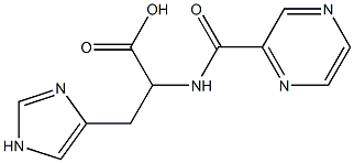 3-(1H-imidazol-4-yl)-2-[(pyrazin-2-ylcarbonyl)amino]propanoic acid|