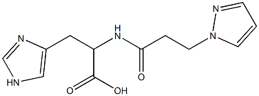 3-(1H-imidazol-4-yl)-2-[3-(1H-pyrazol-1-yl)propanamido]propanoic acid Structure