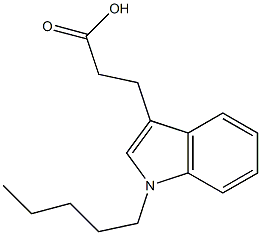 3-(1-pentyl-1H-indol-3-yl)propanoic acid 结构式