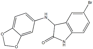 3-(2H-1,3-benzodioxol-5-ylamino)-5-bromo-2,3-dihydro-1H-indol-2-one