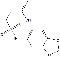 3-(2H-1,3-benzodioxol-5-ylsulfamoyl)propanoic acid Struktur