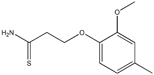 3-(2-methoxy-4-methylphenoxy)propanethioamide Struktur