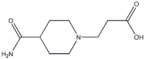 3-(4-carbamoylpiperidin-1-yl)propanoic acid Structure