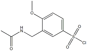 3-(acetamidomethyl)-4-methoxybenzene-1-sulfonyl chloride Struktur