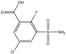 3-(aminosulfonyl)-5-chloro-2-fluorobenzoic acid Structure
