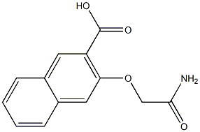 3-(carbamoylmethoxy)naphthalene-2-carboxylic acid Struktur