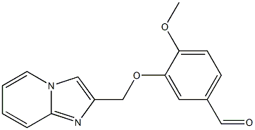 3-(imidazo[1,2-a]pyridin-2-ylmethoxy)-4-methoxybenzaldehyde Struktur