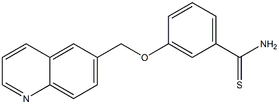 3-(quinolin-6-ylmethoxy)benzene-1-carbothioamide Structure