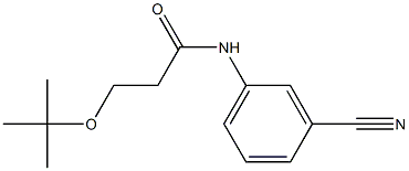 3-(tert-butoxy)-N-(3-cyanophenyl)propanamide 结构式