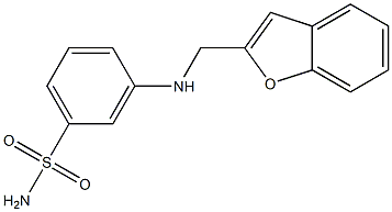 3-[(1-benzofuran-2-ylmethyl)amino]benzene-1-sulfonamide Struktur