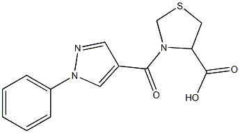 3-[(1-phenyl-1H-pyrazol-4-yl)carbonyl]-1,3-thiazolidine-4-carboxylic acid