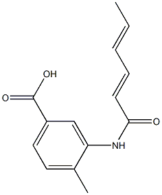 3-[(2E,4E)-hexa-2,4-dienoylamino]-4-methylbenzoic acid
