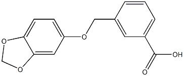 3-[(2H-1,3-benzodioxol-5-yloxy)methyl]benzoic acid Structure