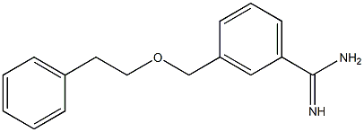 3-[(2-phenylethoxy)methyl]benzene-1-carboximidamide,,结构式