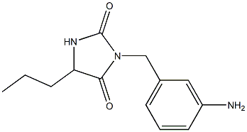 3-[(3-aminophenyl)methyl]-5-propylimidazolidine-2,4-dione,,结构式