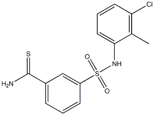 3-[(3-chloro-2-methylphenyl)sulfamoyl]benzene-1-carbothioamide Struktur