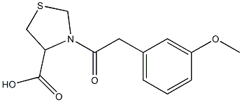 3-[(3-methoxyphenyl)acetyl]-1,3-thiazolidine-4-carboxylic acid Structure