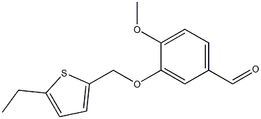 3-[(5-ethylthiophen-2-yl)methoxy]-4-methoxybenzaldehyde Struktur