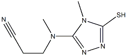 3-[(5-mercapto-4-methyl-4H-1,2,4-triazol-3-yl)(methyl)amino]propanenitrile 结构式