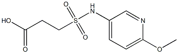 3-[(6-methoxypyridin-3-yl)sulfamoyl]propanoic acid Struktur