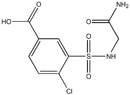 3-[(carbamoylmethyl)sulfamoyl]-4-chlorobenzoic acid Struktur