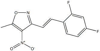 3-[(E)-2-(2,4-difluorophenyl)vinyl]-5-methyl-4-nitroisoxazole Structure