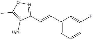 3-[(E)-2-(3-fluorophenyl)vinyl]-5-methylisoxazol-4-amine Struktur