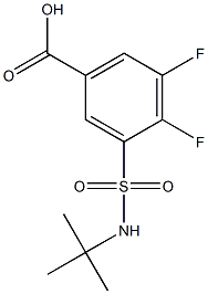 3-[(tert-butylamino)sulfonyl]-4,5-difluorobenzoic acid Structure