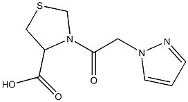 3-[2-(1H-pyrazol-1-yl)acetyl]-1,3-thiazolidine-4-carboxylic acid