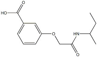 3-[2-(sec-butylamino)-2-oxoethoxy]benzoic acid Struktur