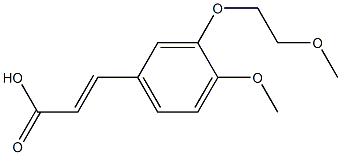 3-[4-methoxy-3-(2-methoxyethoxy)phenyl]prop-2-enoic acid Structure