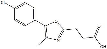 3-[5-(4-chlorophenyl)-4-methyl-1,3-oxazol-2-yl]propanoic acid Structure