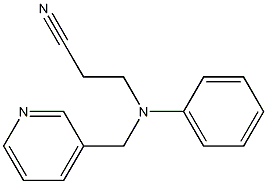 3-[phenyl(pyridin-3-ylmethyl)amino]propanenitrile 化学構造式