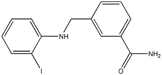 3-{[(2-iodophenyl)amino]methyl}benzamide Struktur