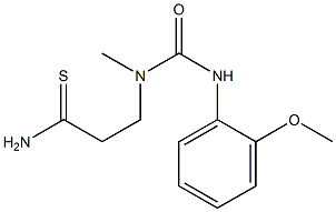 3-{[(2-methoxyphenyl)carbamoyl](methyl)amino}propanethioamide,,结构式