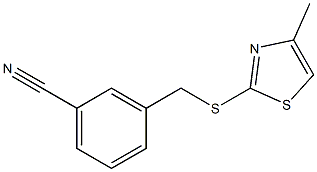  3-{[(4-methyl-1,3-thiazol-2-yl)sulfanyl]methyl}benzonitrile