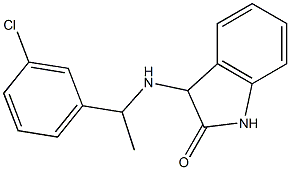 3-{[1-(3-chlorophenyl)ethyl]amino}-2,3-dihydro-1H-indol-2-one Struktur