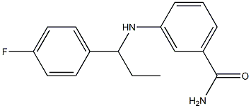3-{[1-(4-fluorophenyl)propyl]amino}benzamide