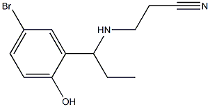  3-{[1-(5-bromo-2-hydroxyphenyl)propyl]amino}propanenitrile