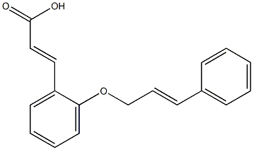 3-{2-[(3-phenylprop-2-en-1-yl)oxy]phenyl}prop-2-enoic acid,,结构式
