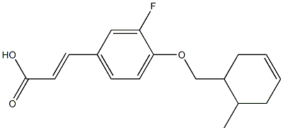  3-{3-fluoro-4-[(6-methylcyclohex-3-en-1-yl)methoxy]phenyl}prop-2-enoic acid