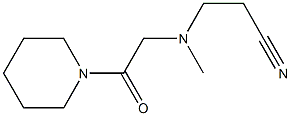 3-{methyl[2-oxo-2-(piperidin-1-yl)ethyl]amino}propanenitrile 化学構造式