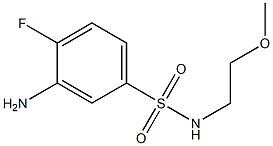  3-amino-4-fluoro-N-(2-methoxyethyl)benzene-1-sulfonamide