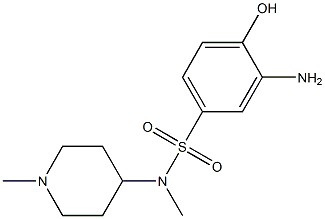 3-amino-4-hydroxy-N-methyl-N-(1-methylpiperidin-4-yl)benzene-1-sulfonamide,,结构式