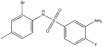 3-amino-N-(2-bromo-4-methylphenyl)-4-fluorobenzene-1-sulfonamide