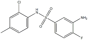 3-amino-N-(2-chloro-4-methylphenyl)-4-fluorobenzene-1-sulfonamide,,结构式