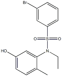 3-bromo-N-ethyl-N-(5-hydroxy-2-methylphenyl)benzene-1-sulfonamide