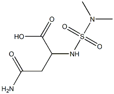 3-carbamoyl-2-[(dimethylsulfamoyl)amino]propanoic acid Struktur