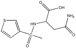 3-carbamoyl-2-[1-(thiophen-3-yl)acetamido]propanoic acid Struktur